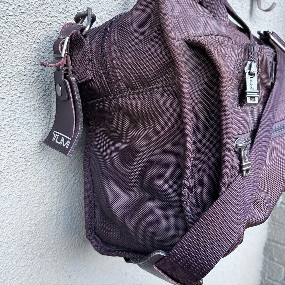 TUMI Canvas and Leather Carryon Duffle Travel Bag Chocolate Brown | Made in USA